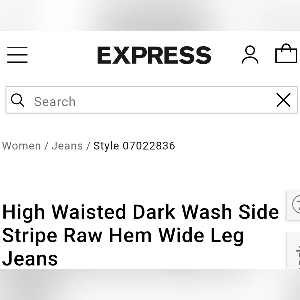 NWT EXPRESS Tuxedo Stripe Wide Leg Jeans Size 6L - Picture 2 of 16